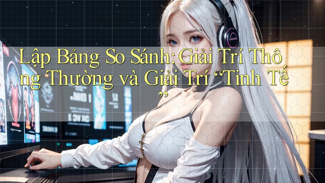 Lập Bảng So Sánh: Giải Trí Thông Thường và Giải Trí “Tinh Tế” Lập Bảng So Sánh: Giải Trí Thông Thường và Giải Trí “Tinh Tế”