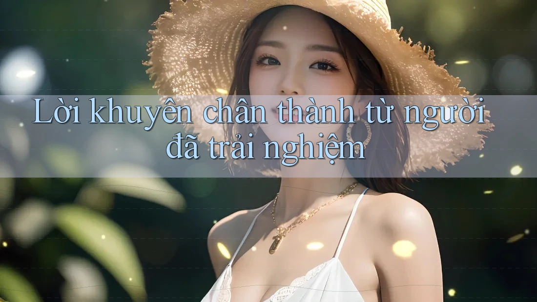 Lời khuyên chân thành từ người đã trải nghiệm